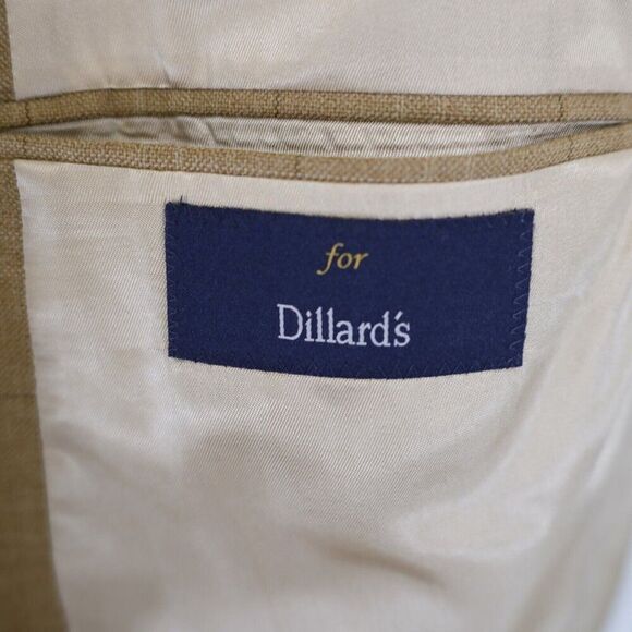 Hart Schaffner Marx Tan Basketweave Windowpane Sport Coat / Blazer 44L 2 Button‎ - Picture 10 of 13